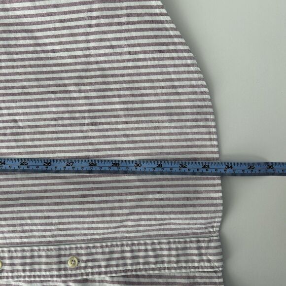 Ralph Lauren Oxford Button Up Shirt Mens Sz XLT Purple White Stripe Flesh Pony - Picture 9 of 12